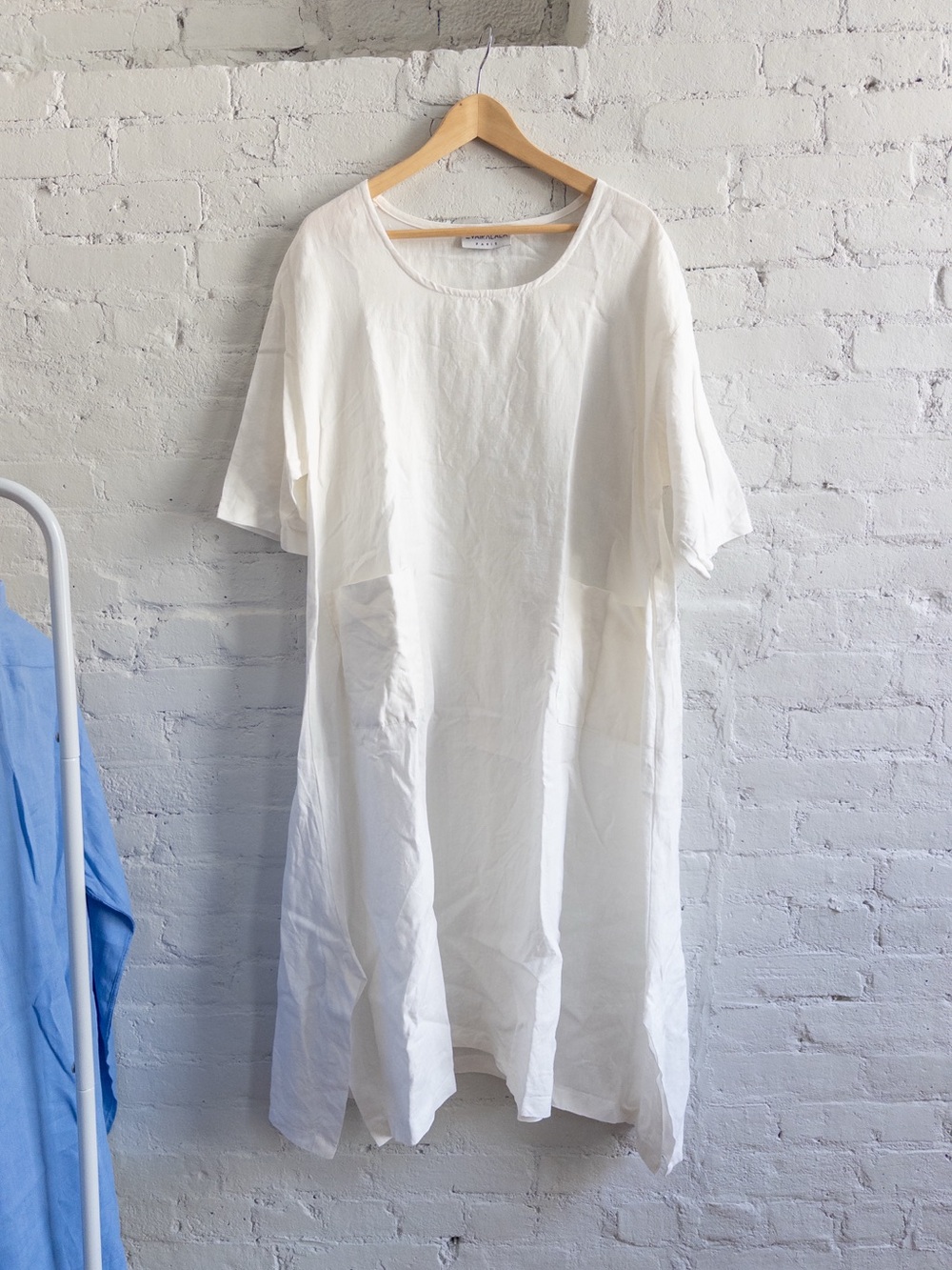 Vintage 100% Linen 90’s Dress Kaftan from Paris, size Large